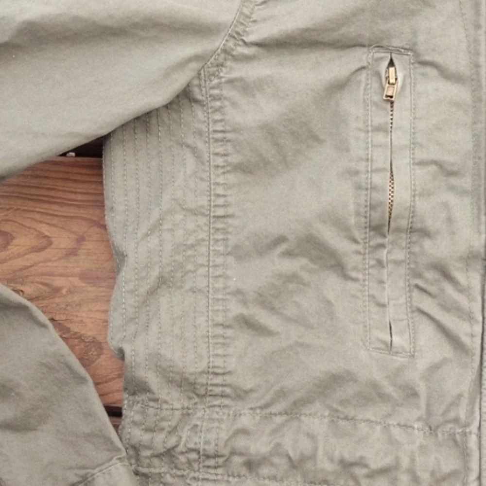 Love Tree Army Green Cotton Military Utility Jacket Size Small
